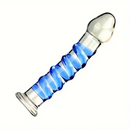 6.9in Clear Spiked Spiral Glass Dildo For Anal Vaginal Stimulation