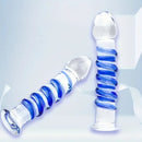 6.9in Clear Spiked Spiral Glass Dildo For Anal Vaginal Stimulation