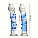 6.9in Clear Spiked Spiral Glass Dildo For Anal Vaginal Stimulation