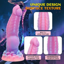 8.14in Colorful Silicone Flexible Fantasy Big Luminous Monster Dildo