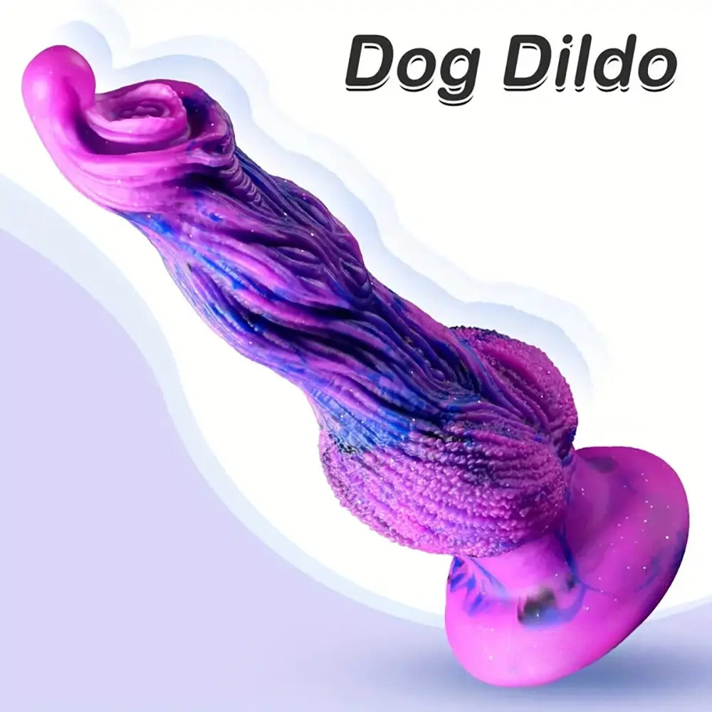 9.8in Fantasy Animal Soft Silicone Dog Monster Dildo For Couples Play