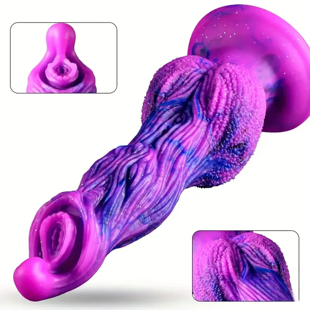 9.8in Fantasy Animal Soft Silicone Dog Monster Dildo For Couples Play