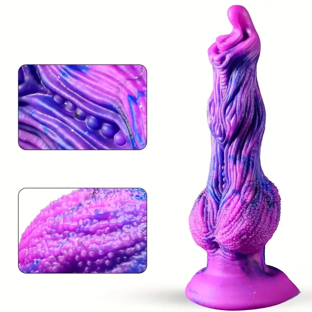 9.8in Fantasy Animal Soft Silicone Dog Monster Dildo For Couples Play