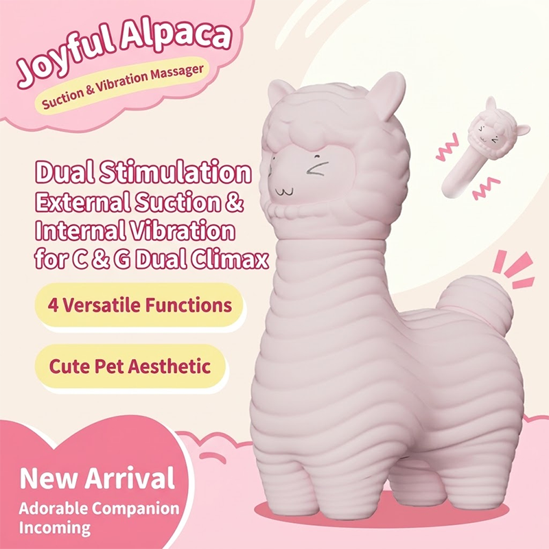 LOVETIDE XiMieMie Cute Alpaca Dual-Play Clitoral Suction & Vibrating Wand Set