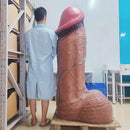 61.02in Double-layer Liquid Silicone Giant Huge Long Soft Real Penis Dildo