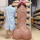 61.02in Double-layer Liquid Silicone Giant Huge Long Soft Real Penis Dildo