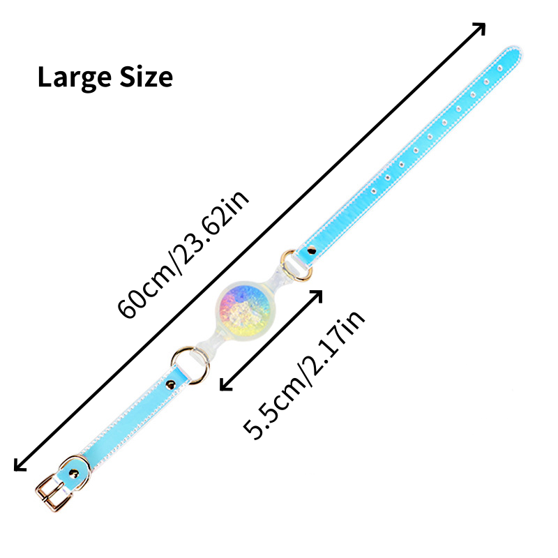 BDSM Ball Gag Silicone Breathable Sex Gag with Adjustable Colorful Strap