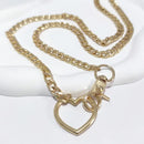 Choker mit Herzschlaufe und Kettenanhänger