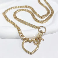Choker mit Herzschlaufe und Kettenanhänger
