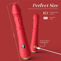 3 In 1 Steel Ball Sliding Heating Clitoral G-Spot Vibrators