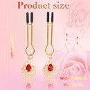 Rubine Pearl Decoration Nipple Clamps