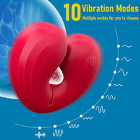 Heart-shaped Vibrating Nipple Clamps