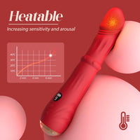3 In 1 Steel Ball Sliding Heating Clitoral G-Spot Vibrators