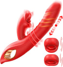 G Spot Vibrators Tongue Clitoral Stimulator Thrusting Dildo