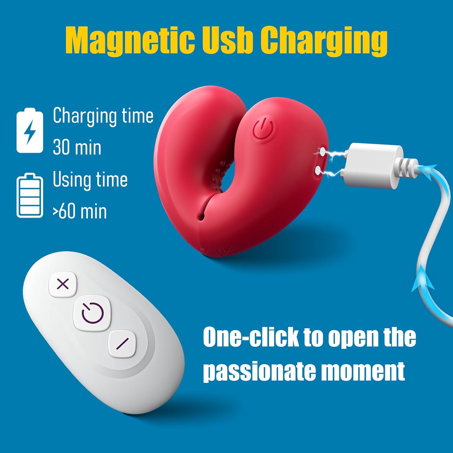 Heart-shaped Vibrating Nipple Clamps