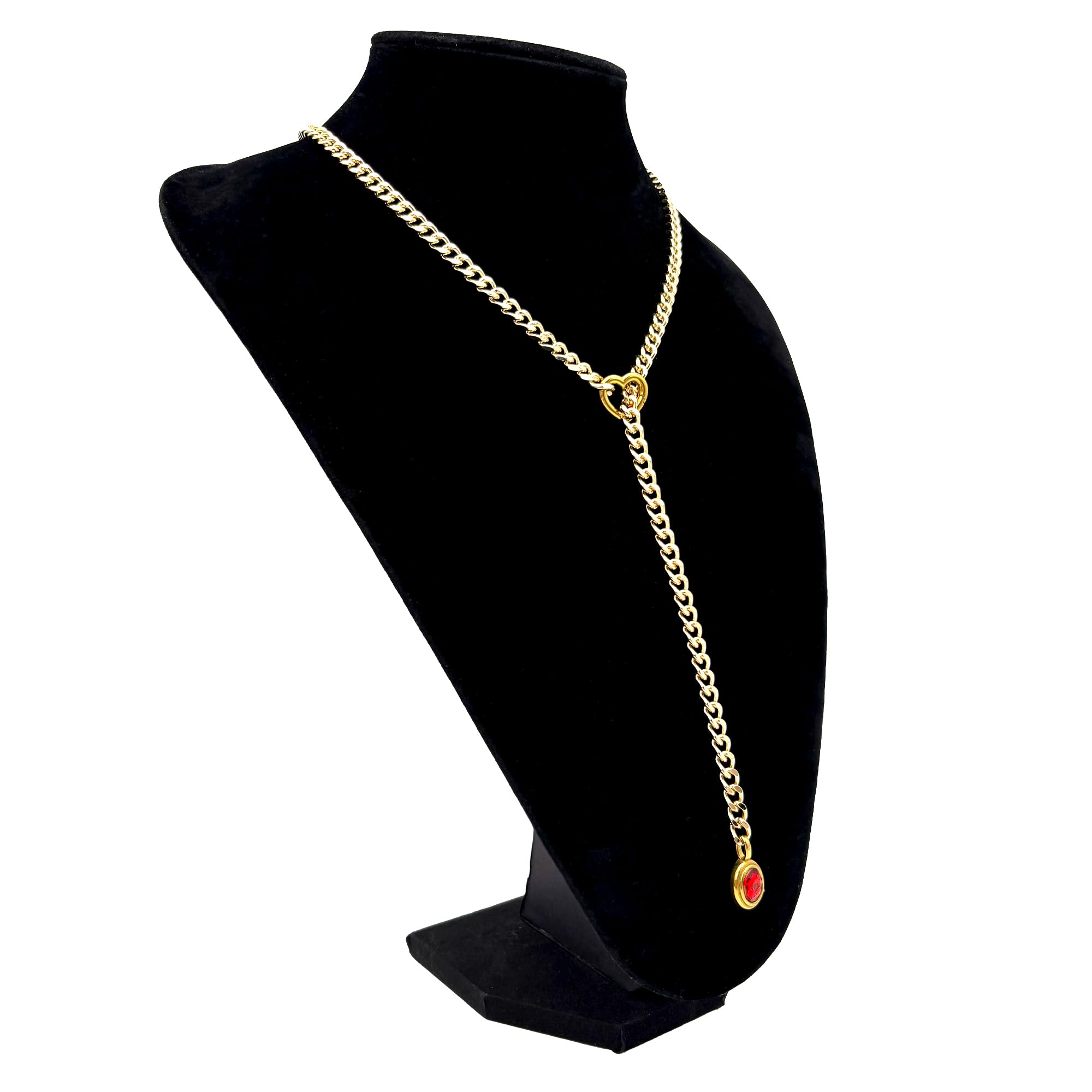 Herz Kristall O-Ring Slip Kette