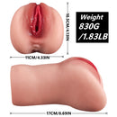 1.83LB Virgin Realistic Tight Vagina & Anus Pussy Male Stroker