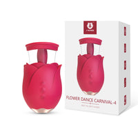 Vortex - Purple Rose Sucking Licking Vibrator With Detachable Cup