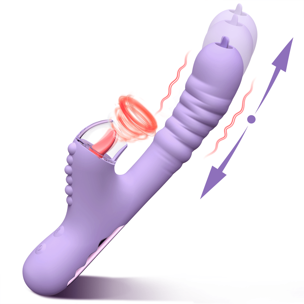Small Dinosaur Vibrator Telescopic Tongue Sucking Clit Stimulation Vibrator