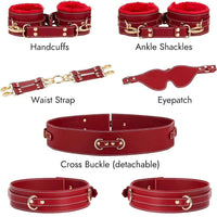 6PCS Sex Bondage BDSM Kit with Adjustable Cuffs Blindfold SM Games For Couple