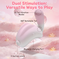 LOVETIDE Chang'e Rabbit Dual-Action Clitoral Suction & 180° Rotating G-Spot Vibrator Set
