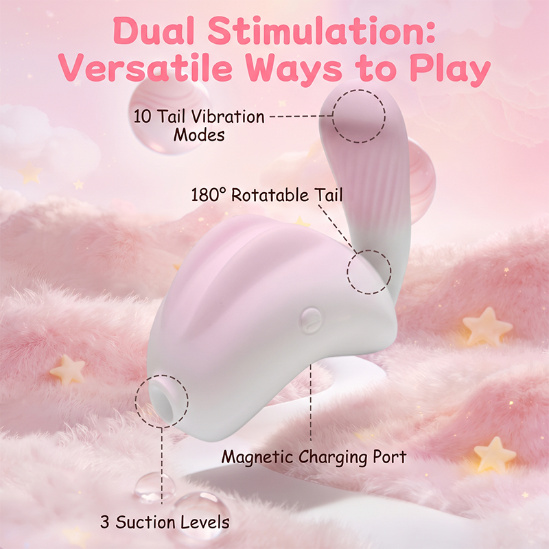 LOVETIDE Chang'e Rabbit Dual-Action Clitoral Suction & 180° Rotating G-Spot Vibrator Set