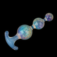 Aurora Spherical Graduated 3-Bead Anal Plug with Flanged Anchor Base