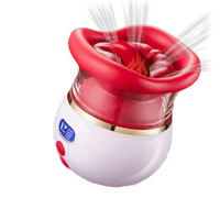 LCD Oral Sex Simulator Sucking & Licking Vibrator with Heating 3-in-1