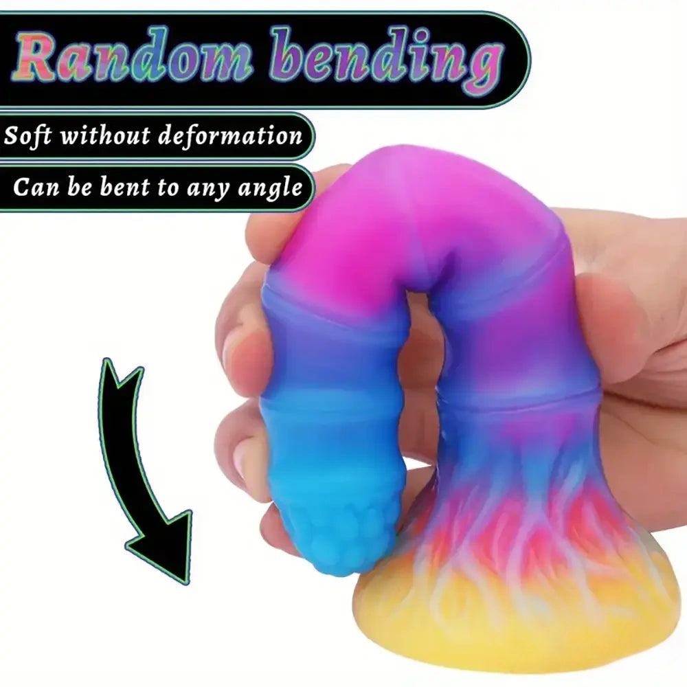 6in 6.1in 6.7in 7.1in Soft Silicone Luminous Monster Anal Dildo
