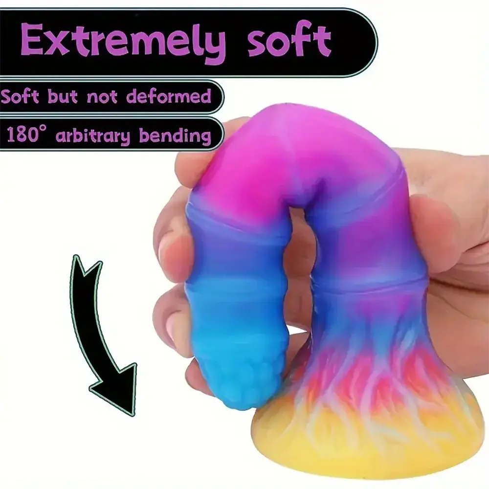 6in 6.7in Realistic Monster Luminous Dildo Liquid Silicone Cock Massager