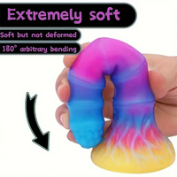 6in 6.7in Realistic Monster Luminous Dildo Liquid Silicone Cock Massager