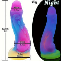 6in 6.7in Realistic Monster Luminous Dildo Liquid Silicone Cock Massager