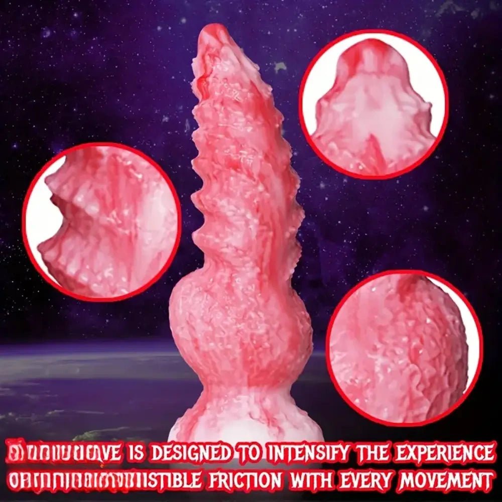 6in 8.3in Wolf Monster Textured Silicone Soft Knot Dildo For Anus