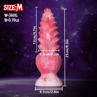 6in 8.3in Wolf Monster Textured Silicone Soft Knot Dildo For Anus
