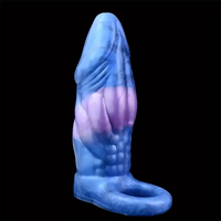 6in Monster Penis Sleeve Soft Silicone Cock Extender Hollow Dildo