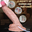 7.01in Double Density Silicone Soft Ejaculating Real Veins Adult Dildo