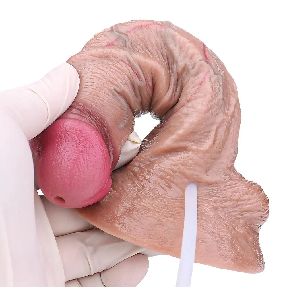 7.01in Double Density Silicone Soft Ejaculating Real Veins Adult Dildo