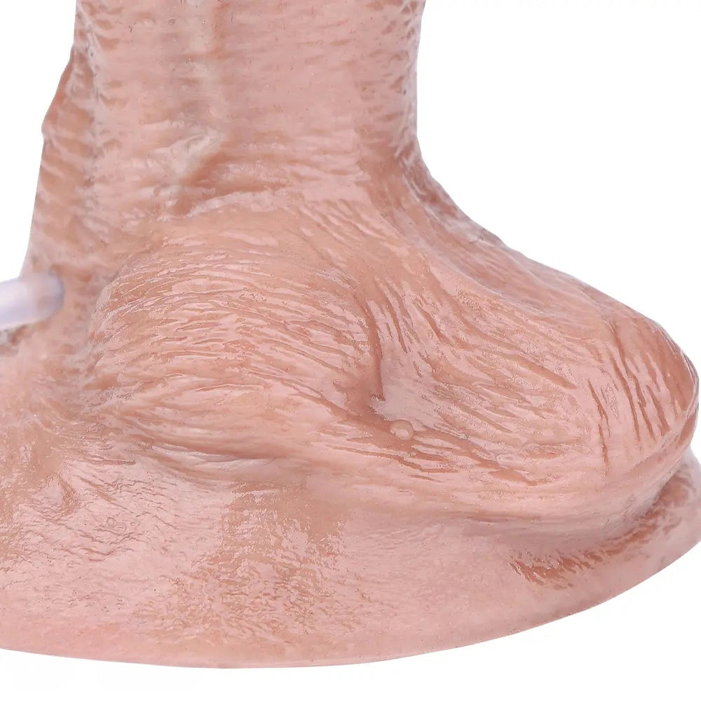7.01in Double Density Silicone Soft Ejaculating Real Veins Adult Dildo