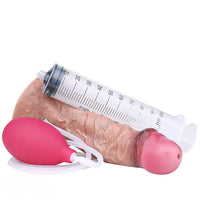 7.01in Double Density Silicone Soft Ejaculating Real Veins Adult Dildo