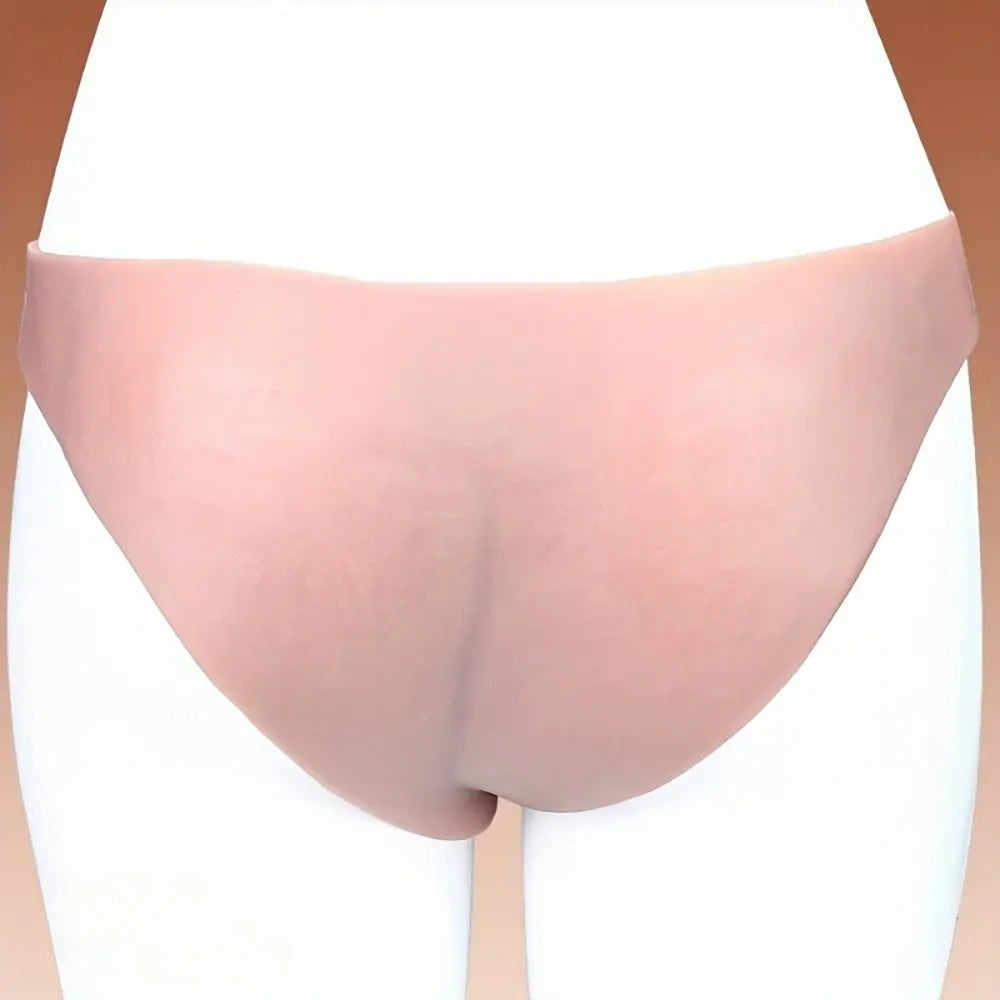 7.01in Pure Silicone Unique Glans Hollow Uncut Strap on Dildo Wear Pants