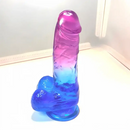 7.01in Real TPE Soft Smooth Crystal Dildo For G-Spot Stimulation
