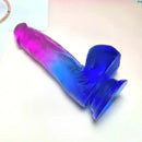 7.01in Real TPE Soft Smooth Crystal Dildo For G-Spot Stimulation