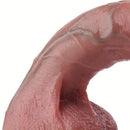 7.01in Realistic Silicone Soft Blue Veins Curved Dildo G Spot Sex Toy