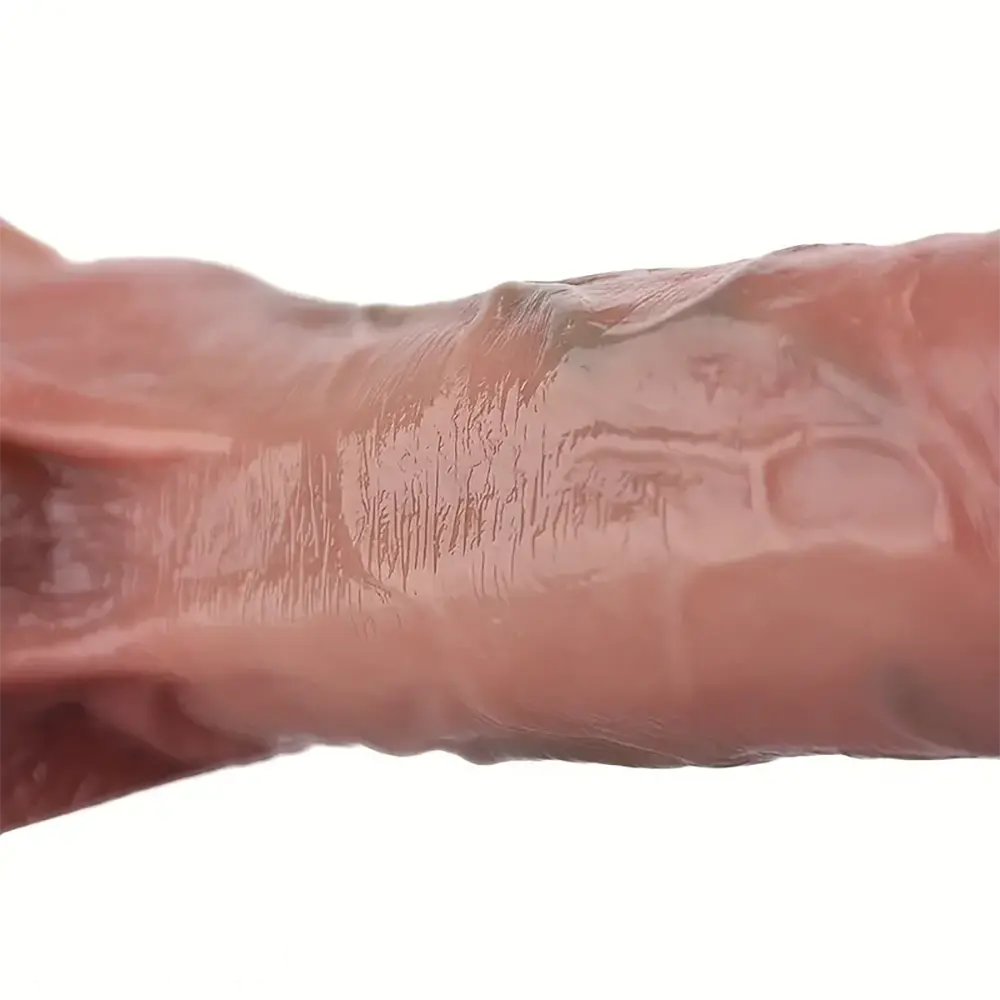 7.01in Realistic Silicone Soft Blue Veins Curved Dildo G Spot Sex Toy