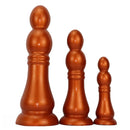 7.04in 9.84in 12.79in Chess Shape Thick Anal Plug Dildo Vaginal Masturbator