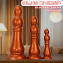 7.04in 9.84in 12.79in Chess Shape Thick Anal Plug Dildo Vaginal Masturbator