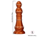 7.04in 9.84in 12.79in Chess Shape Thick Anal Plug Dildo Vaginal Masturbator