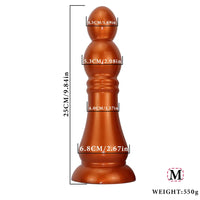 7.04in 9.84in 12.79in Chess Shape Thick Anal Plug Dildo Vaginal Masturbator