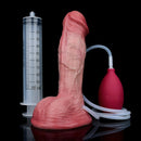 7.05in Inner Hardness Outer Softness Dual Density Silicone Ejaculating Dildo