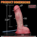 7.05in Inner Hardness Outer Softness Dual Density Silicone Ejaculating Dildo